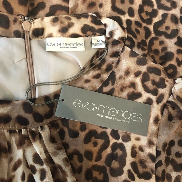 Eva Mendes NY & Co Leopard Dress🤎size M 🐆NWT🤎 - Picture 3 of 7